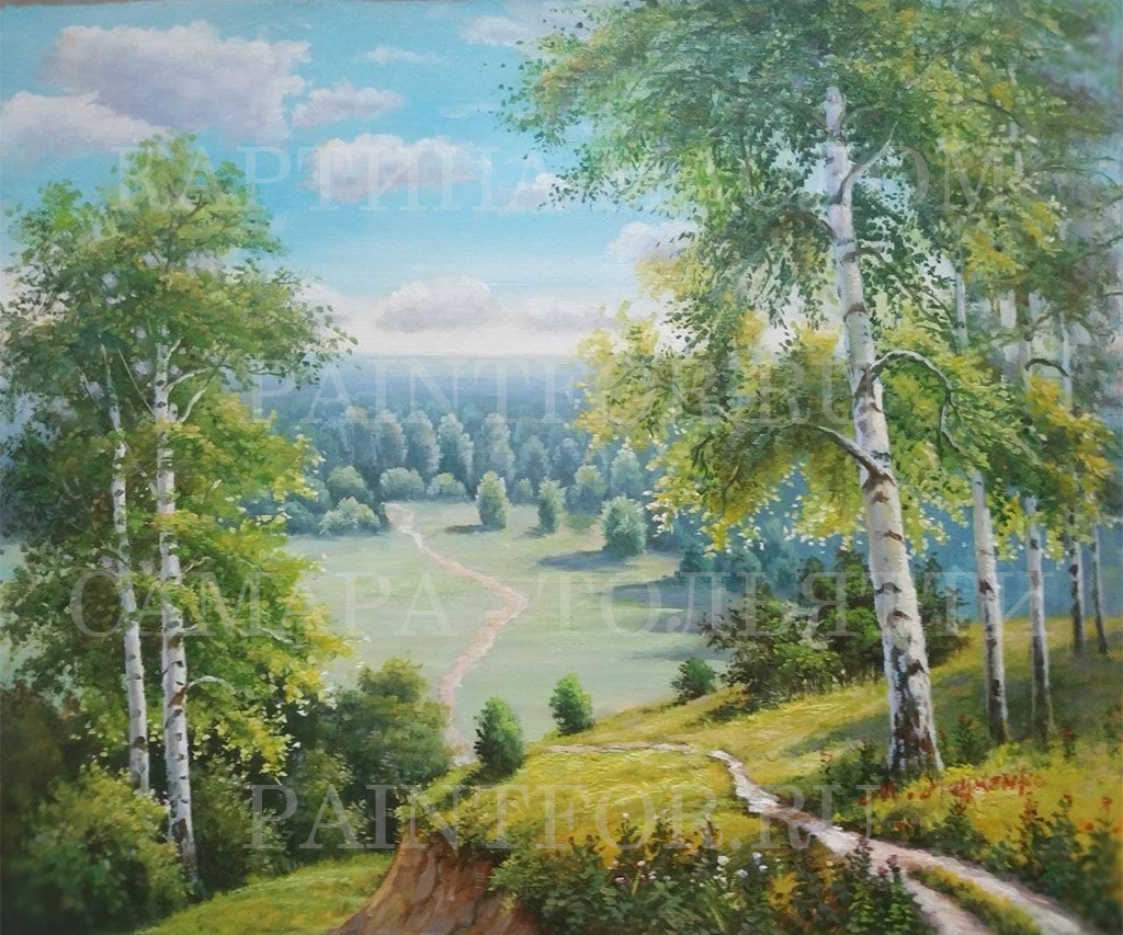 Картина маслом Лесная тропа 50х60